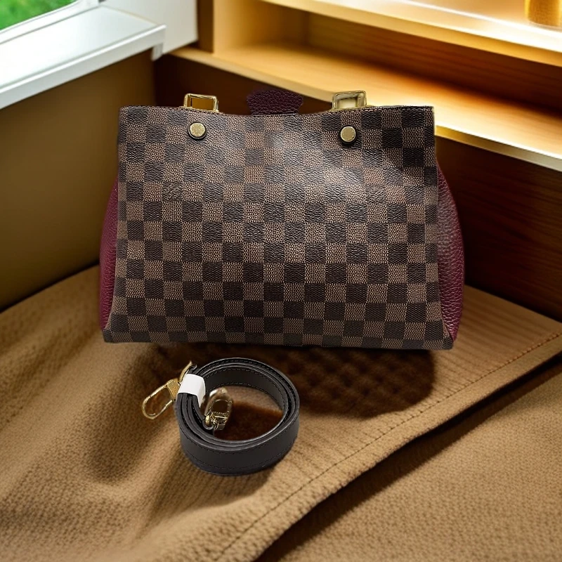95新 LouisVuitton/路易威登 棕棋盘单肩包 1153 7621