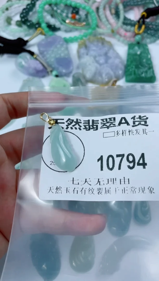 翡翠未镶嵌颈饰10794