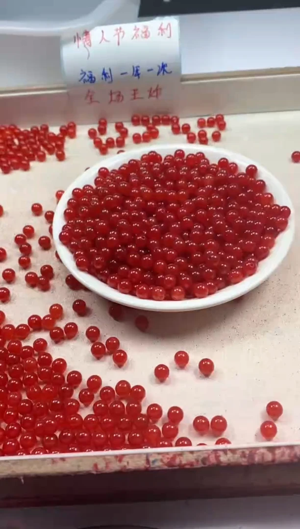 【闪购商品】南红玛瑙颈饰未镶嵌w644冰锦红南红6mm*50颗