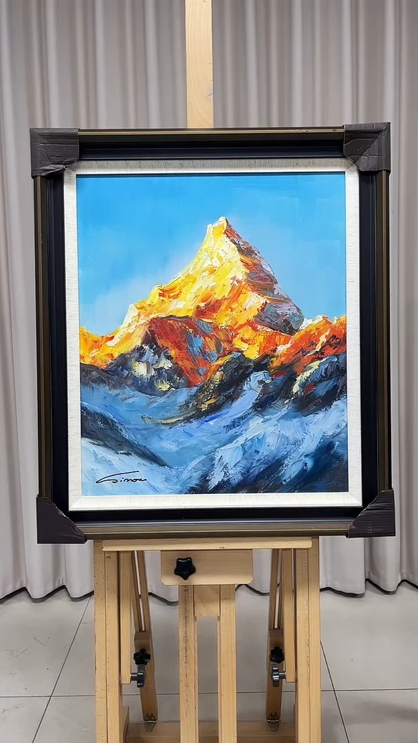 油画陶宗健-50x60-山水-带框