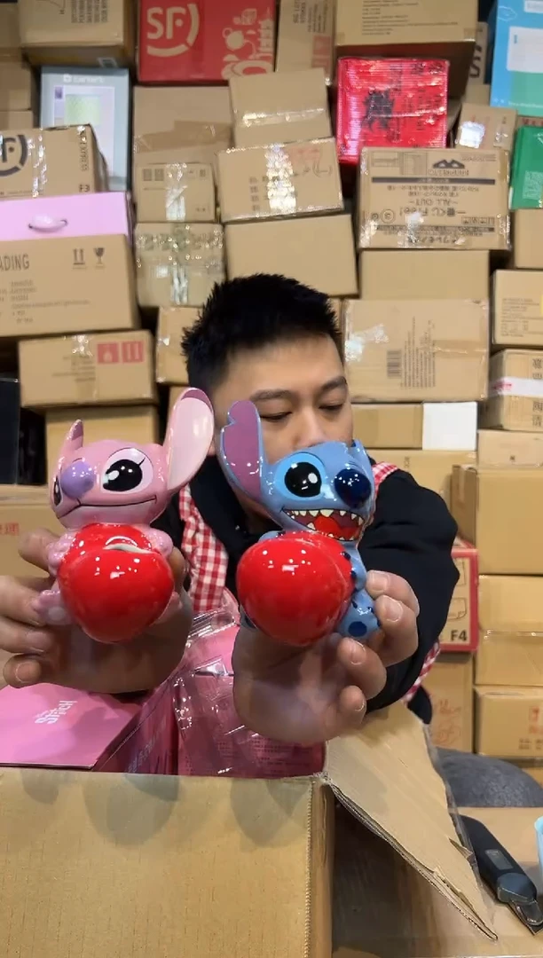 【闪购商品】杯原盒史迪仔安琪抱爱心牙刷架