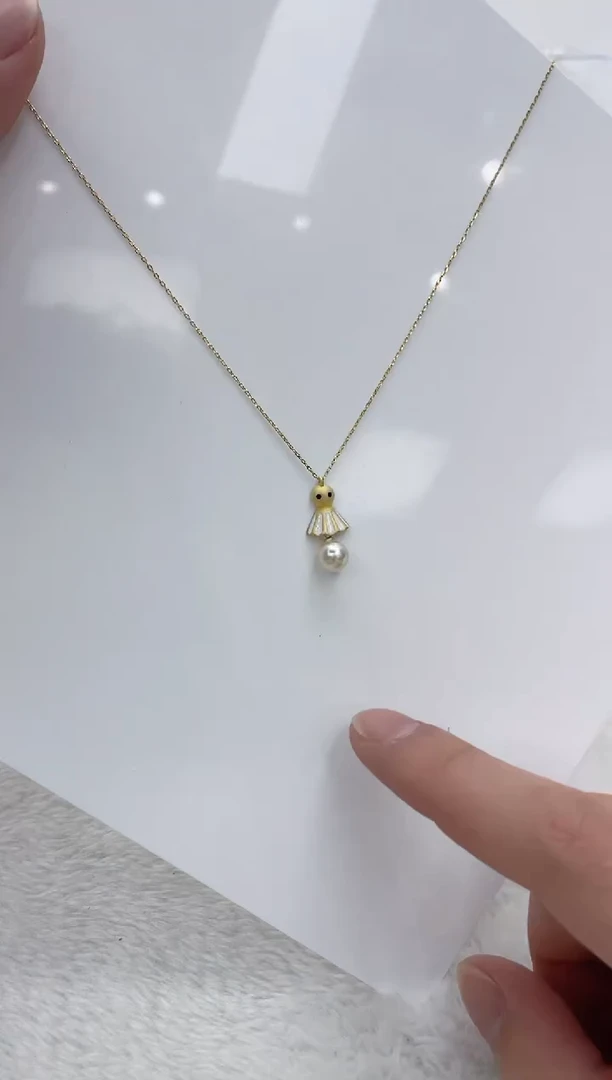 【闪购商品】海水珍珠颈饰银S925镶嵌海水珍珠项链