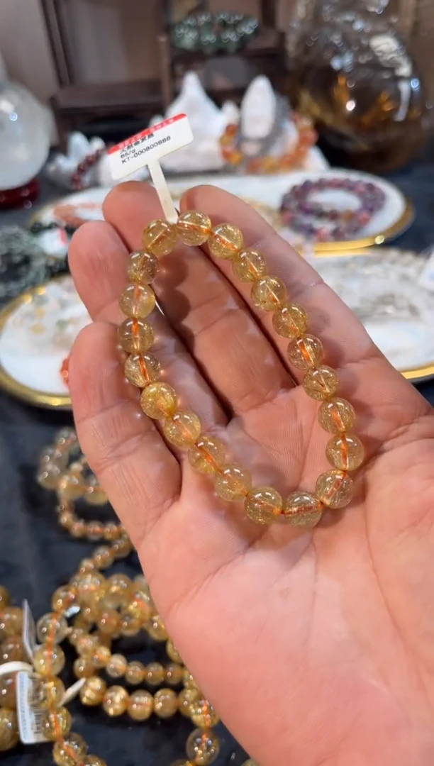 未镶嵌手串水晶SJ-304金发晶