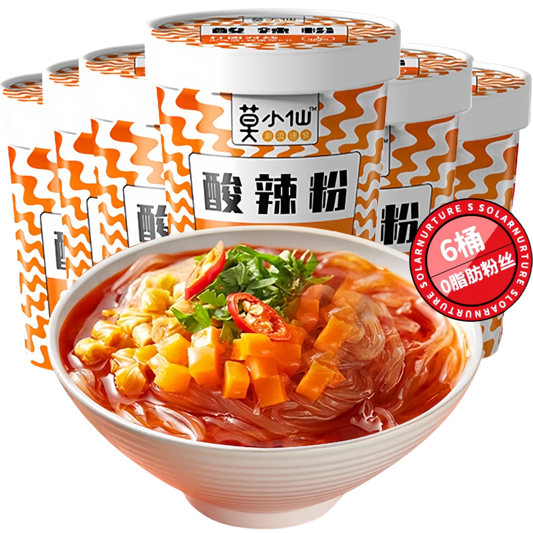 莫小仙 酸辣粉(白) 100g*6桶夜宵速食