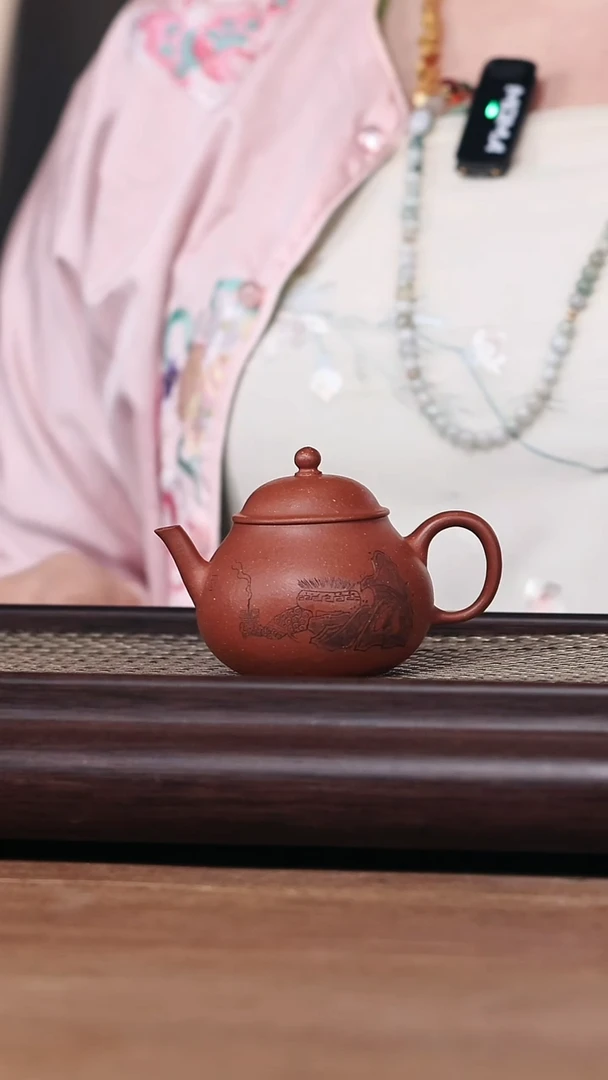 【闪购商品】紫砂茶壶TZ12336 唐家通秋潘刻绘 降坡泥
