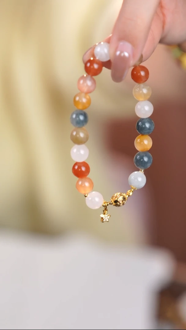 18K金镶嵌手链水晶@