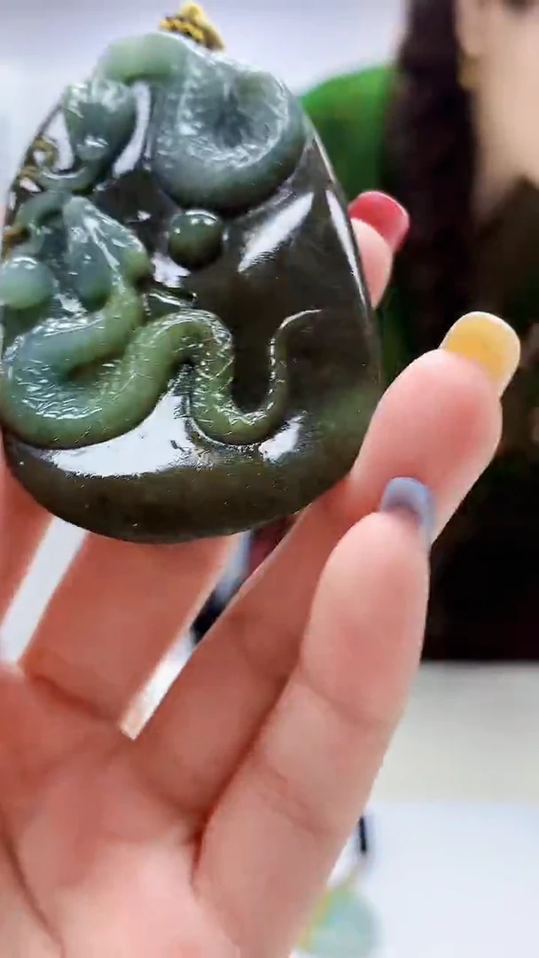 未镶嵌定制翡翠4829lr-毛货挂件37