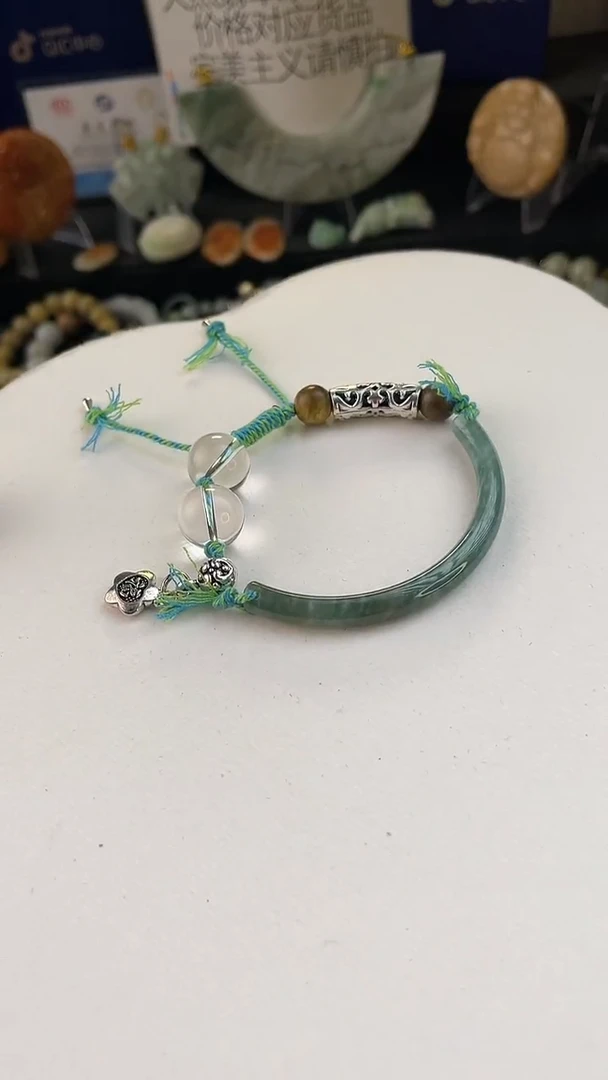 未镶嵌手链翡翠手工定制默认微瑕播介绍为准