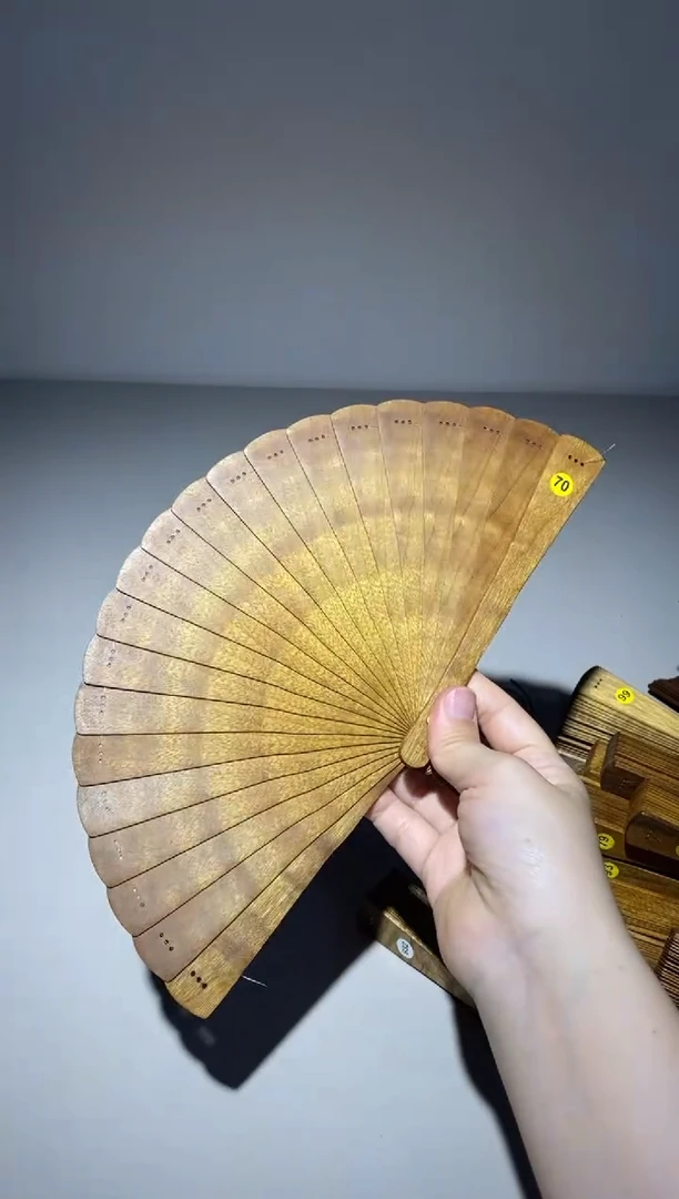 金丝楠16cm金丝楠木小叶桢楠扇70