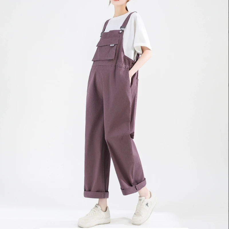 丹媞奴孕妇背带裤女2025新款春秋外穿大码宽松春季小个子直筒长裤