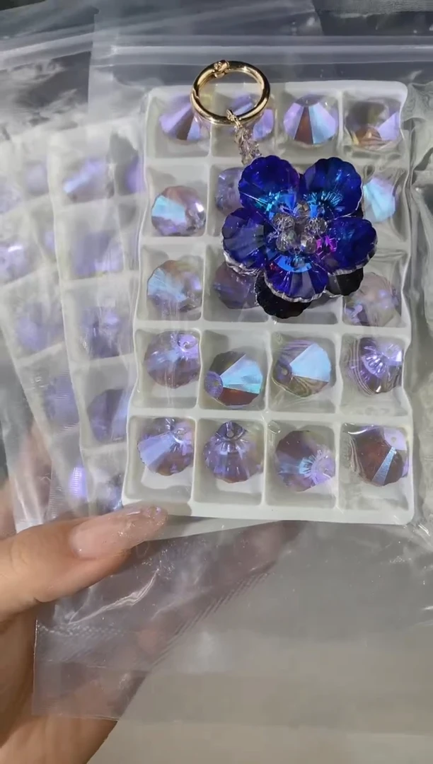 玻璃2947幸福花材料包2套,魅影紫