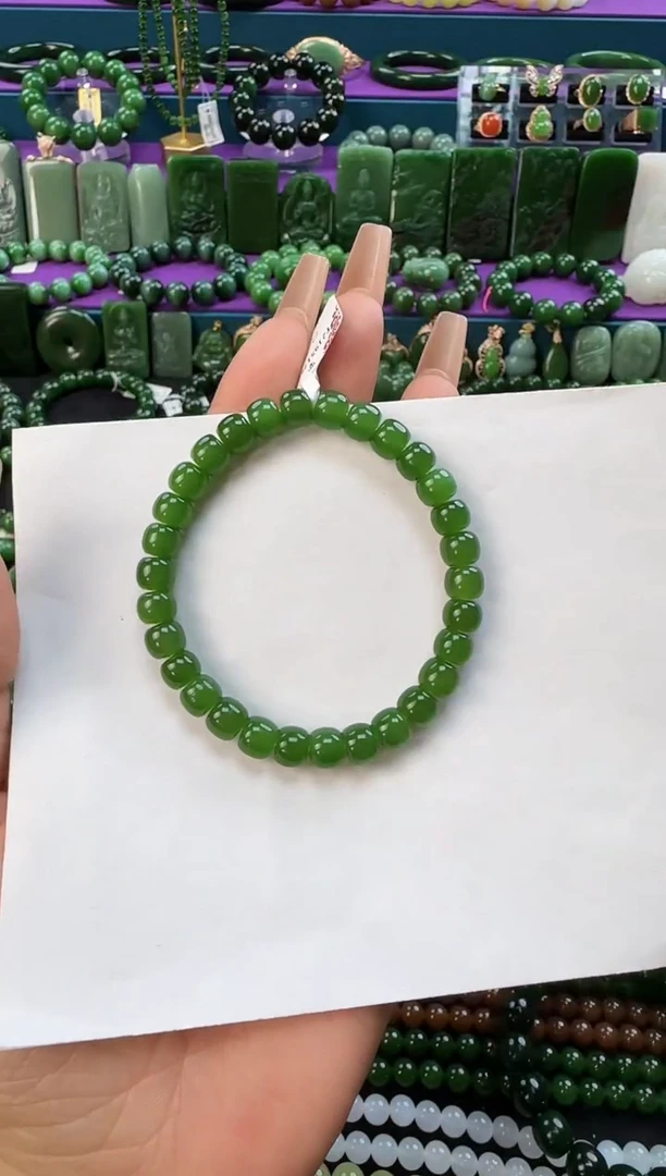 未镶嵌手串和田玉卡7单圈手串