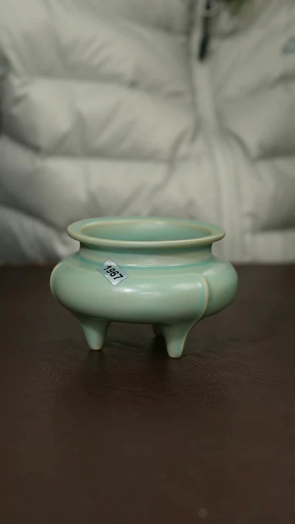 摆件瓷1967原矿原釉汝宋汝瓷