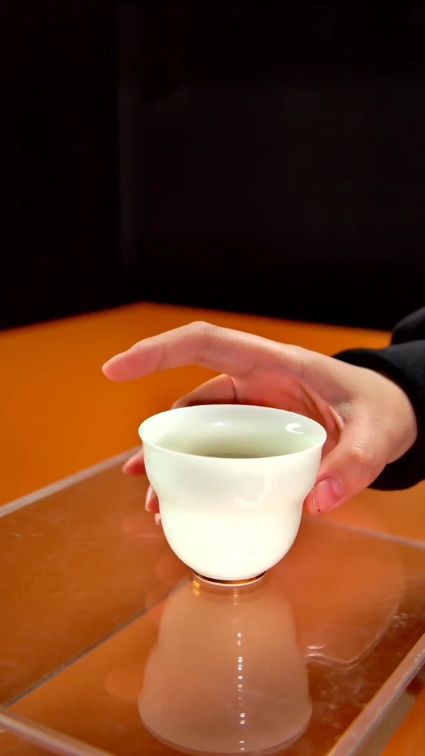 其他陶瓷《言泥陶瓷》璞玉绿豆冰冻瓷系列 主人杯