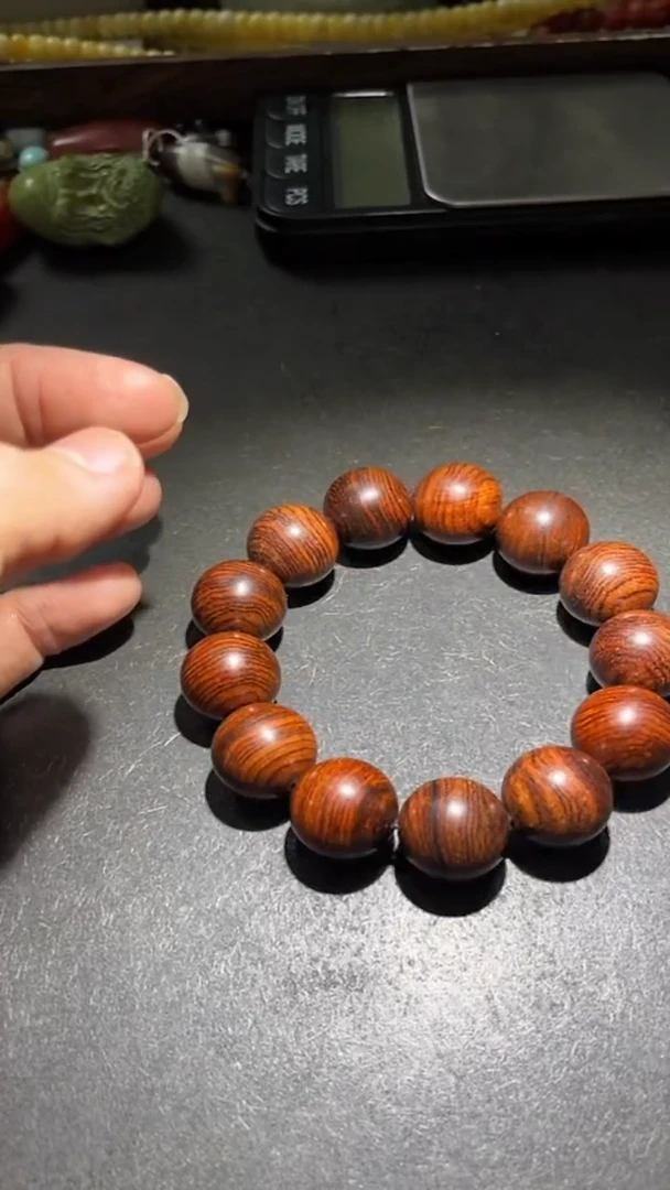 手串/手链黄花梨/降香黄檀pz1217-8紫油梨约20mm
