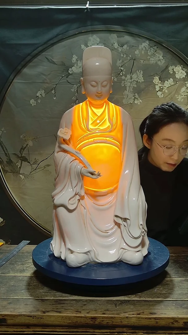 摆件德化瓷文昌帝君高60公分