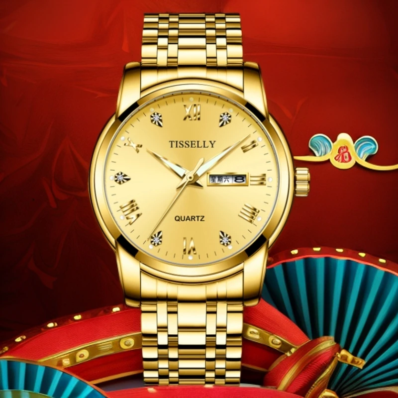 全新未使用 炫金骑士系列 时尚轻奢男士腕表YH