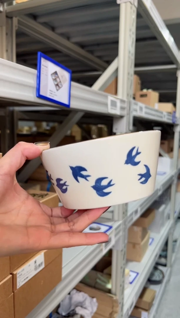 【闪购商品】瓷片新品燕子平底碗