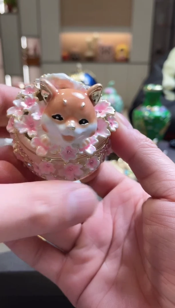 摆件七宝烧珐琅彩首饰盒