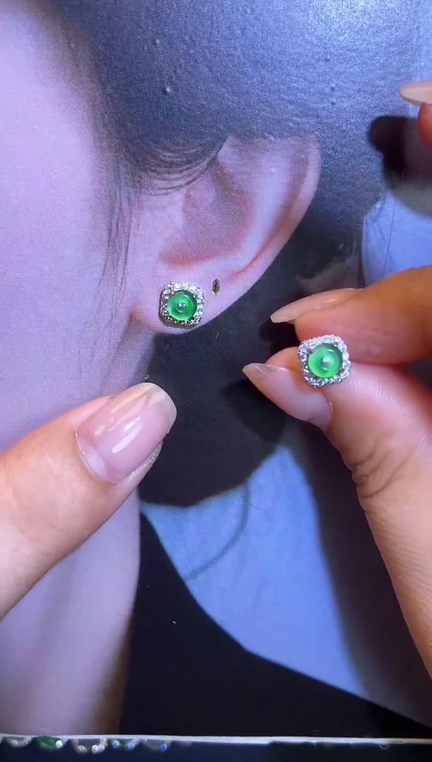 翡翠银S925镶嵌吊坠(不含链)1