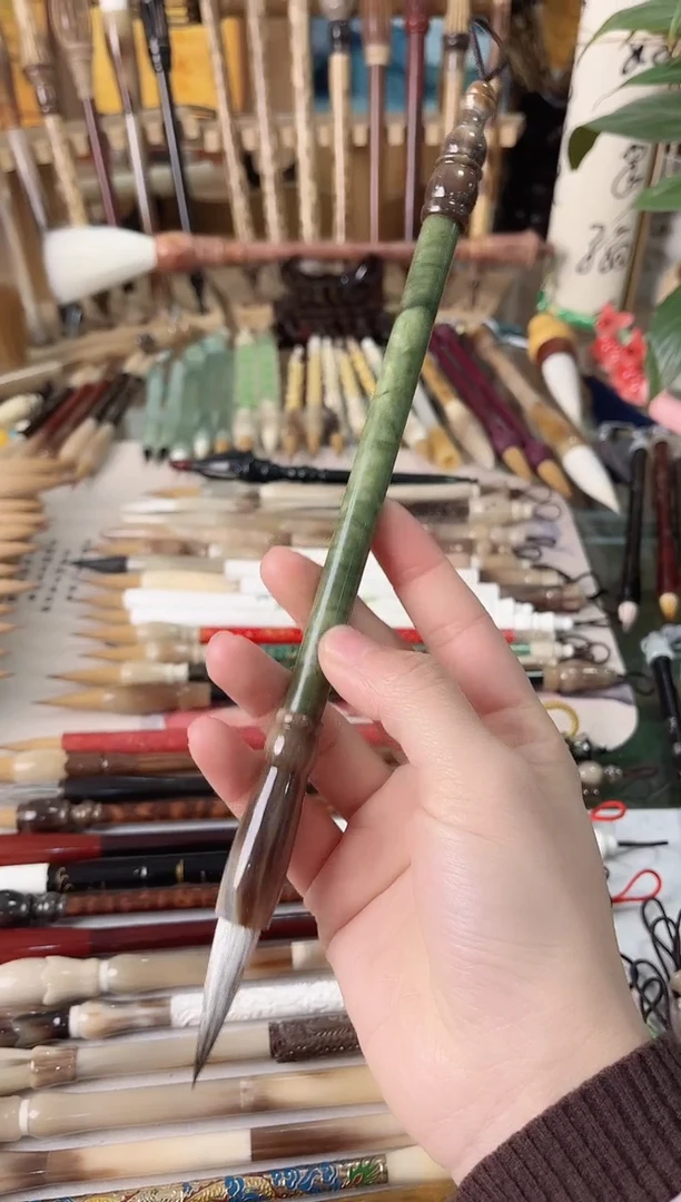 【清水试笔，拒绝蘸墨】墨舞笔庄毛笔1支玉石雪狐