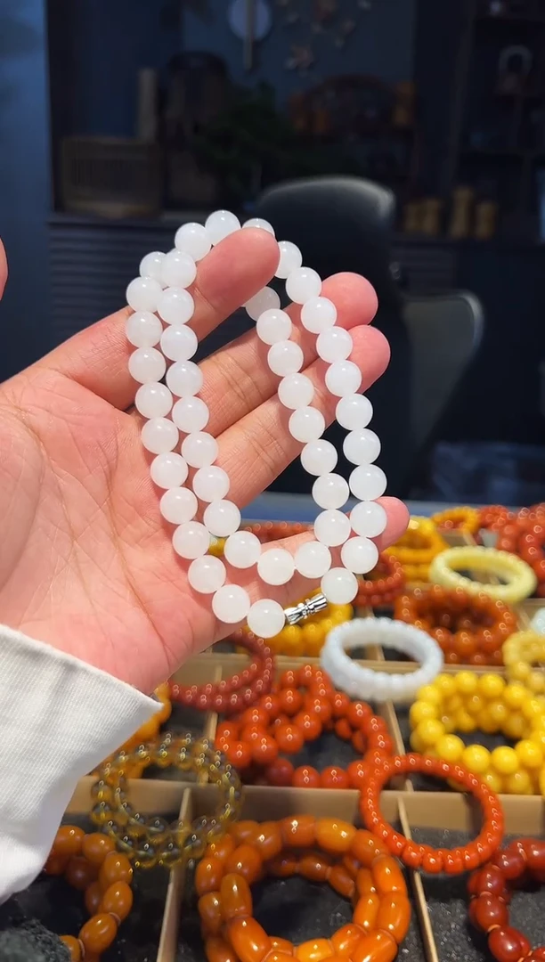 未镶嵌手串和田玉妈妈链10+