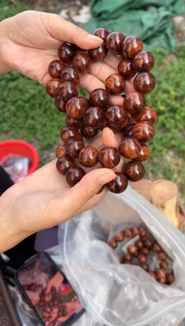 黄花梨/降香黄檀A004虎皮纹2.0圆珠手串138多样性发一