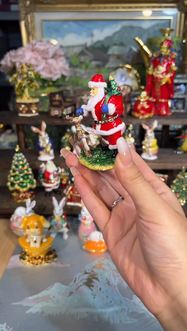 金属七宝烧首饰盒