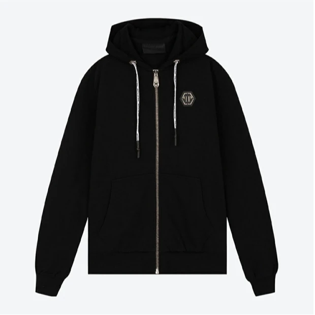 PHILIPP PLEIN PP后背镶钻骷髅男连帽卫衣F19CMJB1256PJO002N02