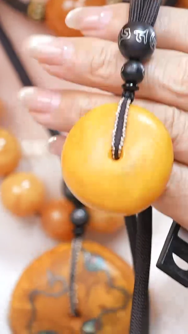 蜜蜡颈饰未镶嵌6316天然蜜蜡珠宝奇石云端妖孽全部保真