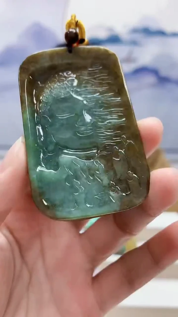 未镶嵌定制翡翠4852lr-毛货挂件24