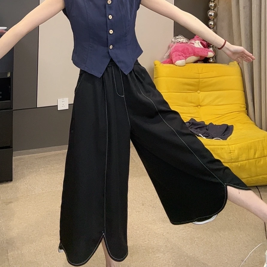 蔡小姐复古港风轻职风休闲风时尚休闲裤宽松