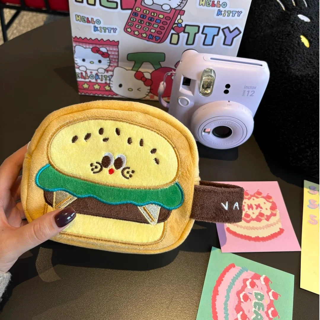 可爱汉堡包拍立得相机包出游便携式相机相片收纳手包卡通可爱小包