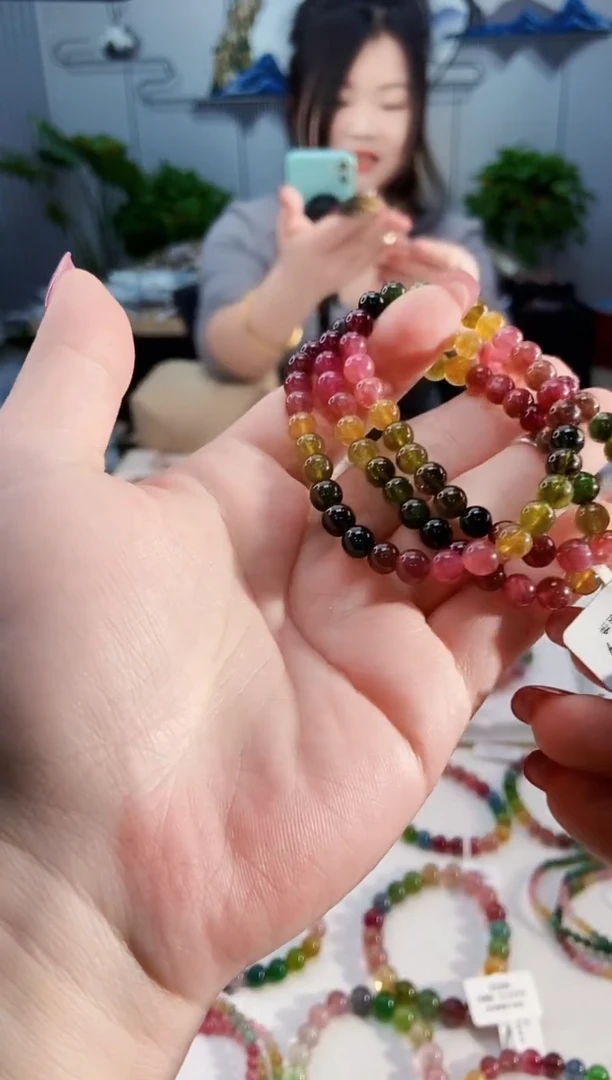 【闪购商品】碧玺手链未镶嵌G2438三圈颜色微差发1