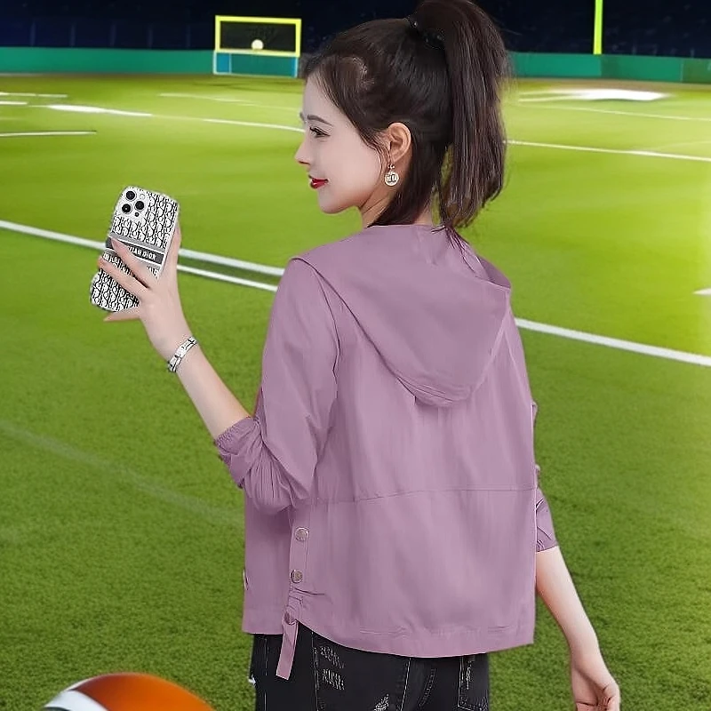 夏季女短款上衣防晒外套小个子百搭显瘦韩版休闲洋气薄款外套女