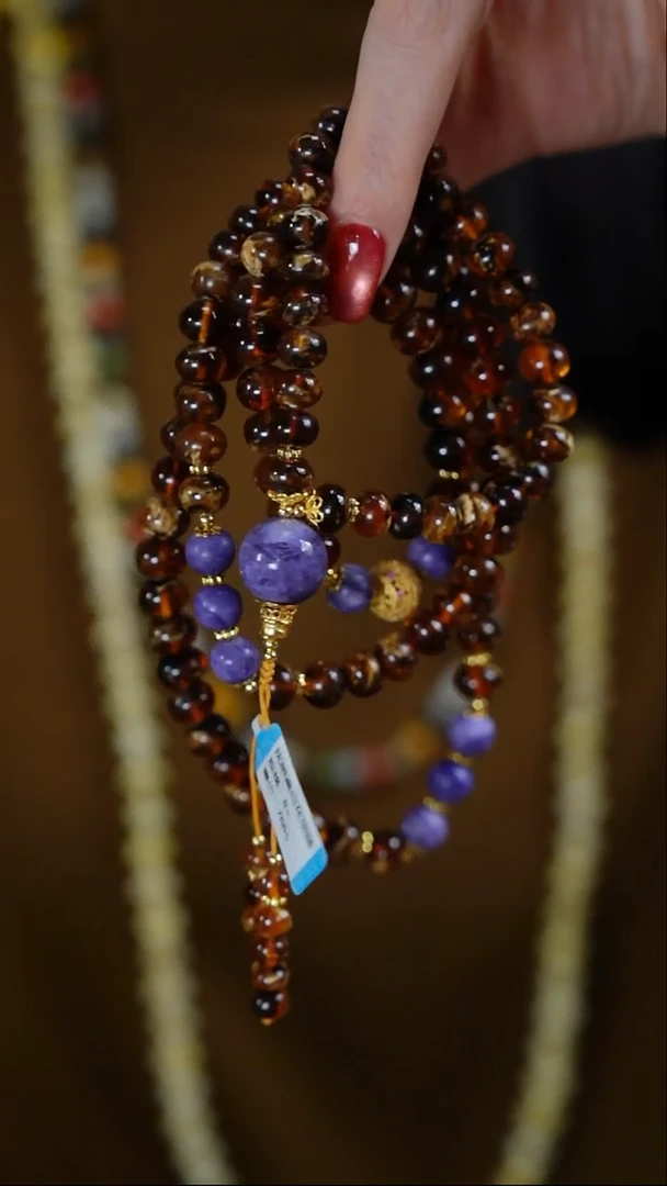 【闪购商品】琥珀颈饰未镶嵌抚顺链8+