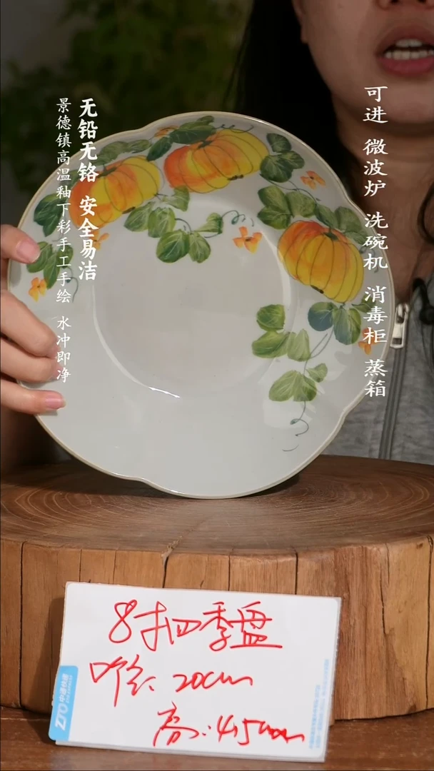 碗陶瓷景德镇高温瓷釉下彩手绘陶瓷