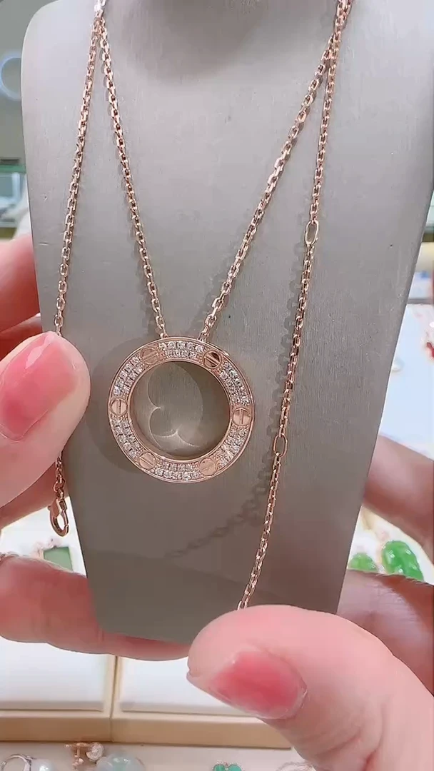 【闪购商品】钻石套链18K金镶嵌套链