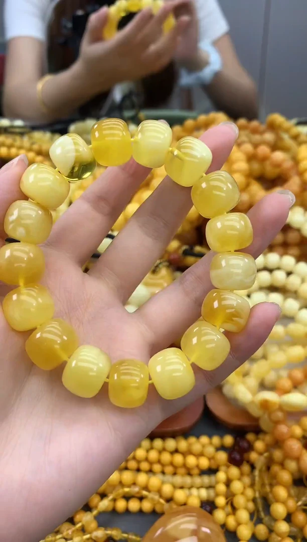 裸石蜜蜡未镶嵌手串