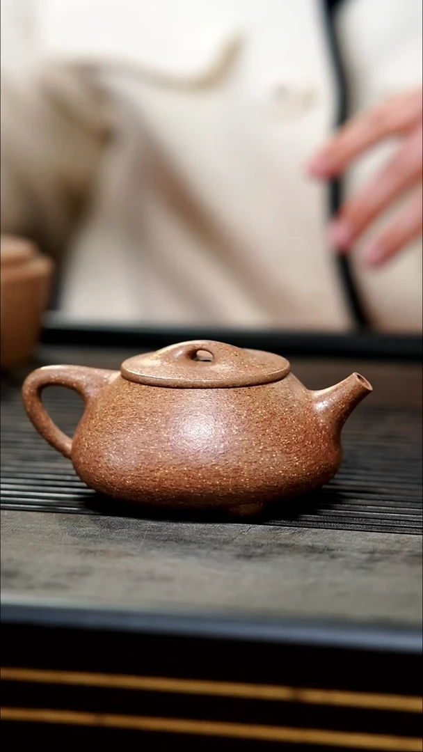 【闪购商品】紫砂茶杯微瑕福利全手工16目粗砂金降坡景舟石瓢
