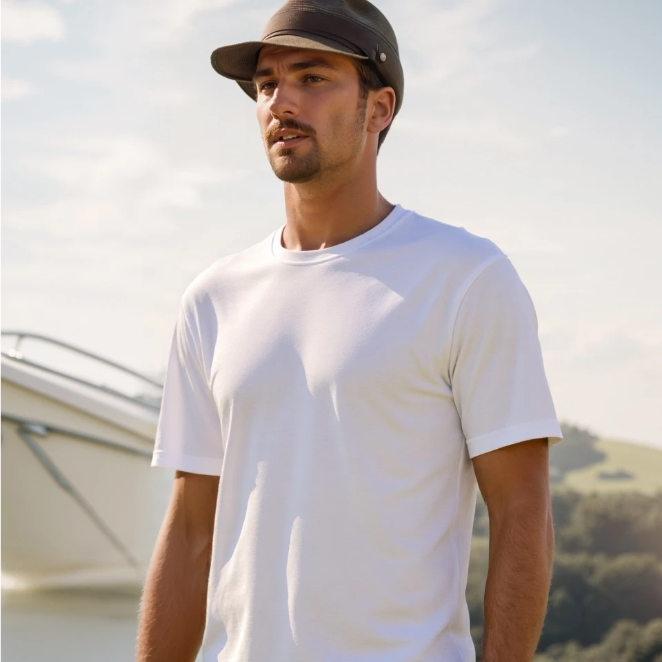【幻影】冰丝短袖男速干T恤运动白色薄款休闲夏季半袖男款男装透气