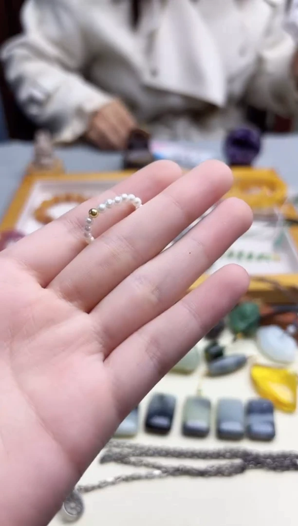 未镶嵌配饰淡水珍珠珍珠小米珠指环ZD
