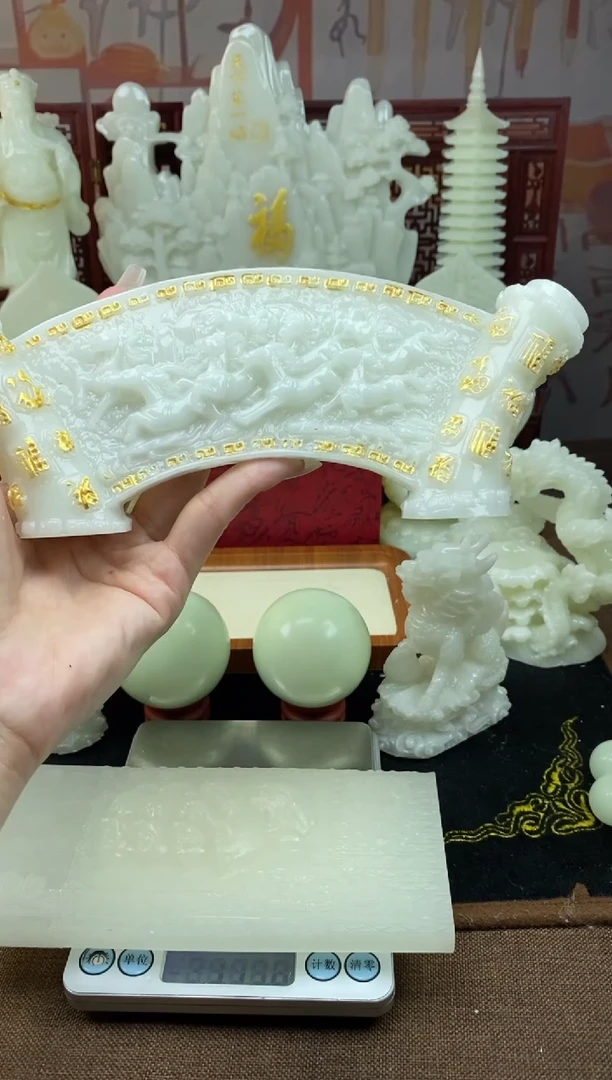 贝壳手串/手链用****3夜光八骏图马摆件