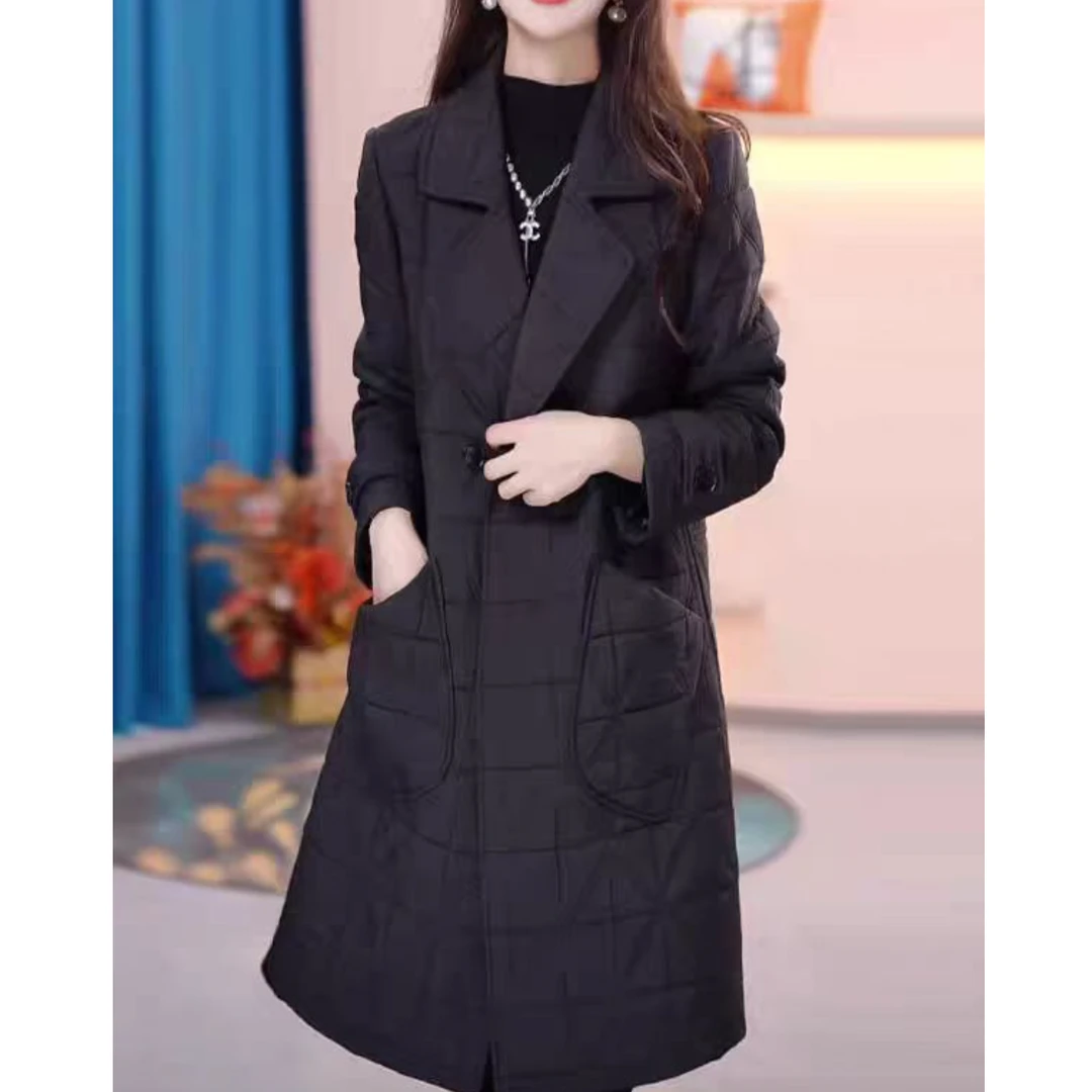 V2975上衣女外套秋冬气质洋气时尚中长外套