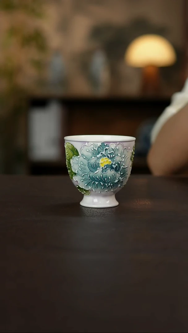 杯景德镇陶瓷杯碗柴烧多人