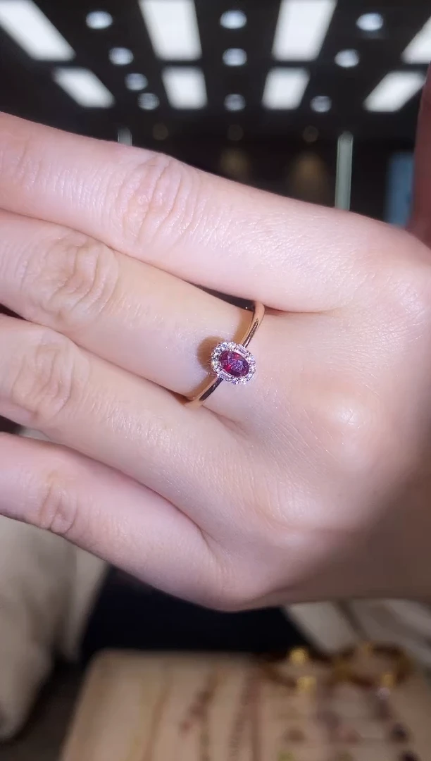 银S925镶嵌戒指红宝石09