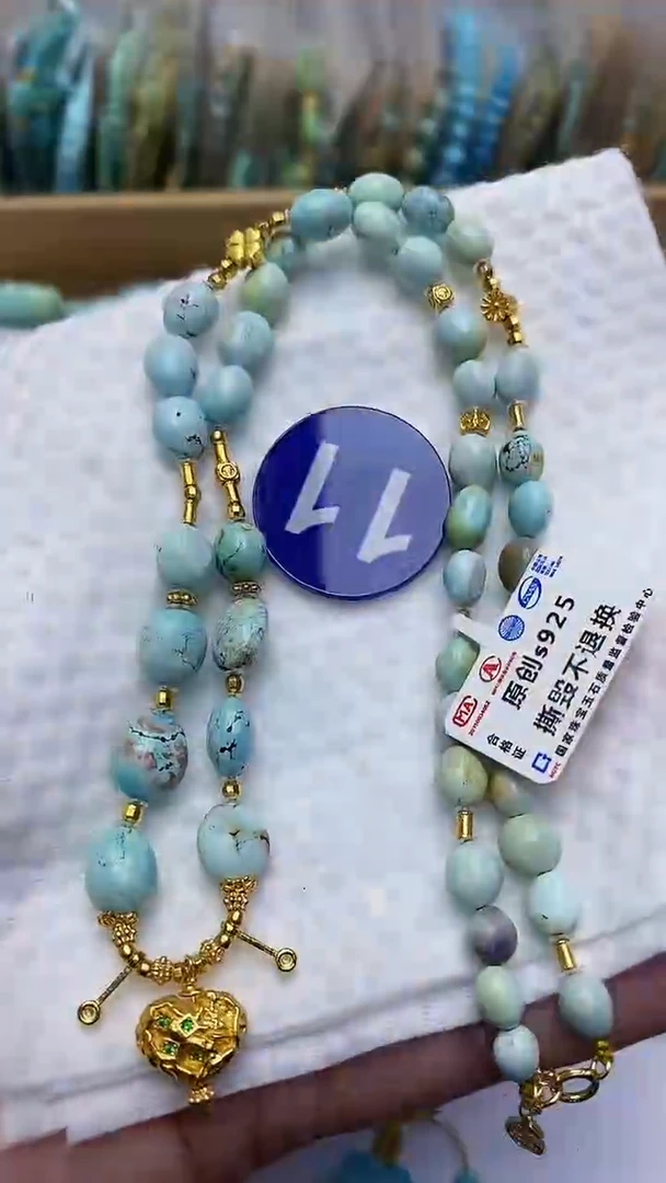 【闪购商品】绿松石项链银S925镶嵌11