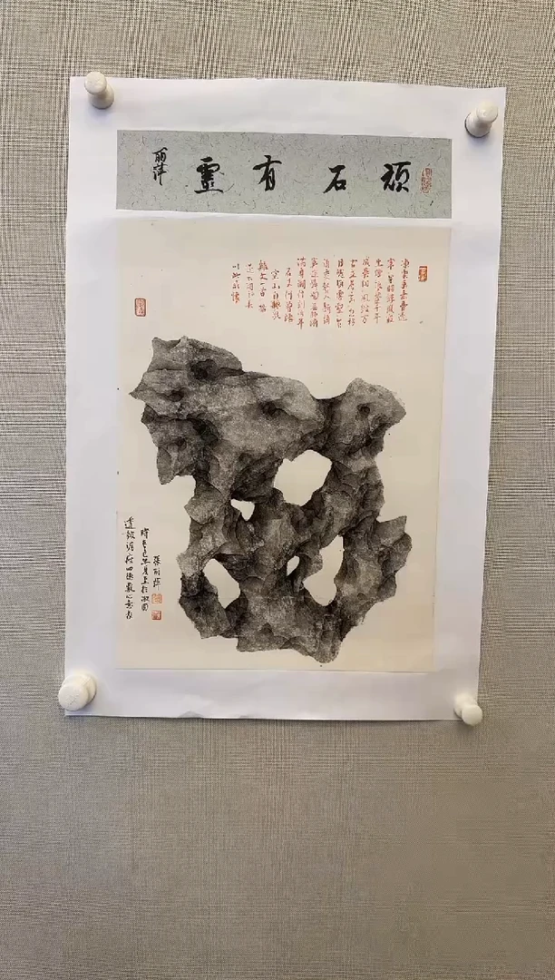 国画y天津人美-张丽萍工笔太湖石1平尺