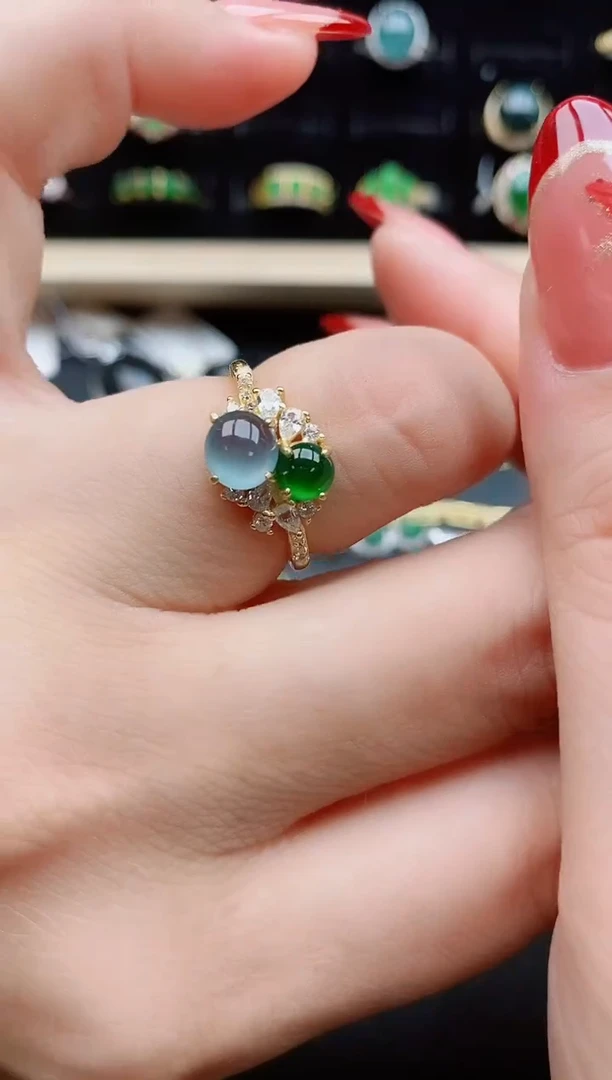 【闪购商品】翡翠戒指银S925镶嵌1212