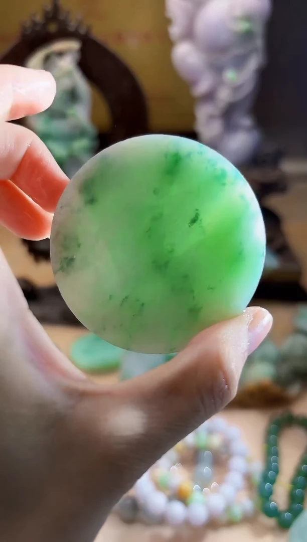 未镶嵌挂件翡翠A货柠优8014